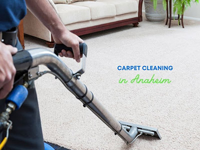 Professional carpet cleaning equipment in use