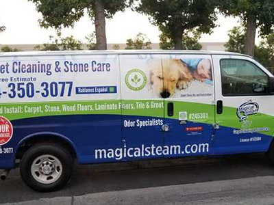 Magical Steam Carpet Cleaning service van
